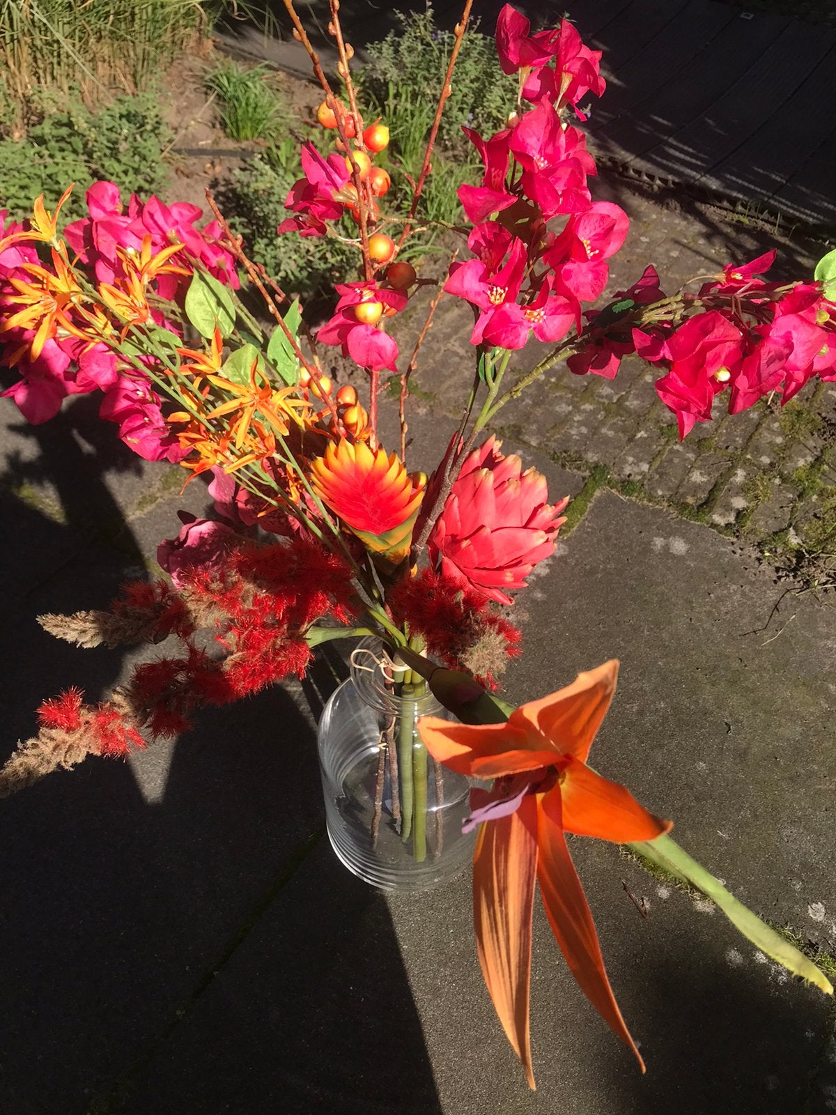 Groot, royaal “exotisch” boeket, Ophalen of Verzenden, Nieuw