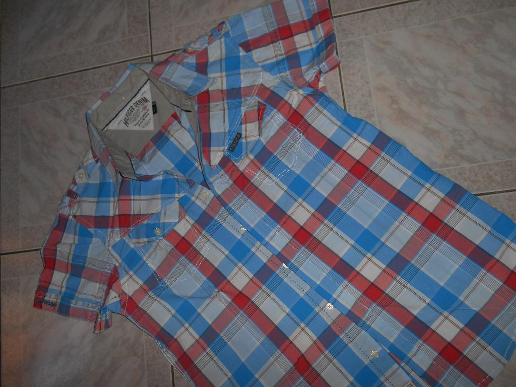 prachtige blouse TOMMY HILFIGER maat M, Ophalen of Verzenden, Zo goed als nieuw, Blauw, Halswijdte 39/40 (M)