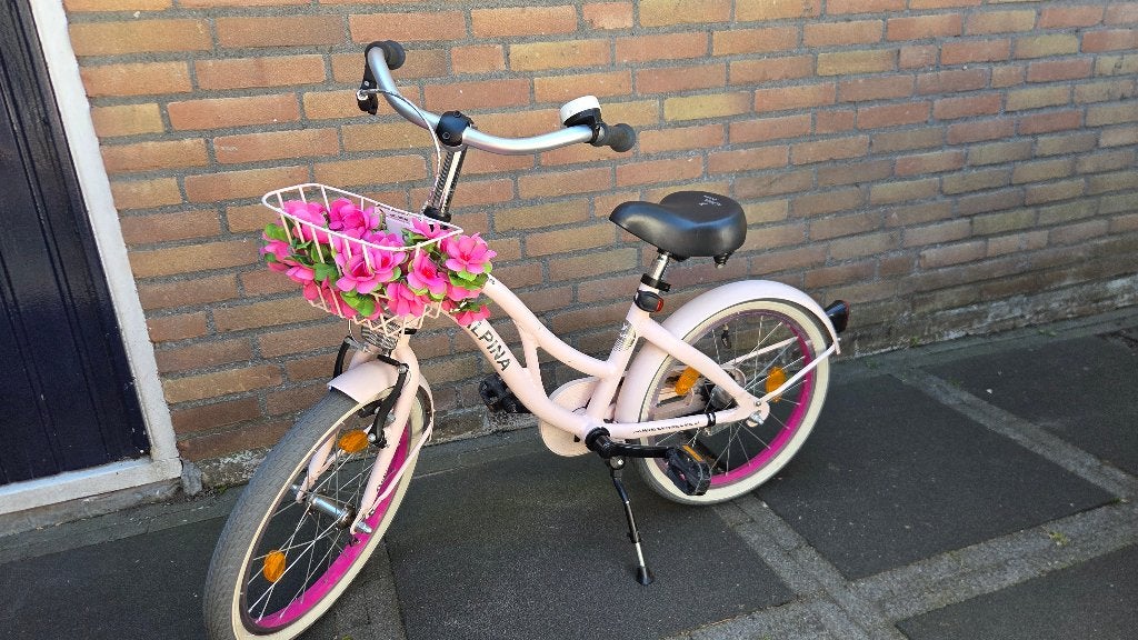 Alpina 18 inch meisjesfiets, Fietsen en Brommers, Ophalen, Terugtraprem, Gebruikt, Alpina
