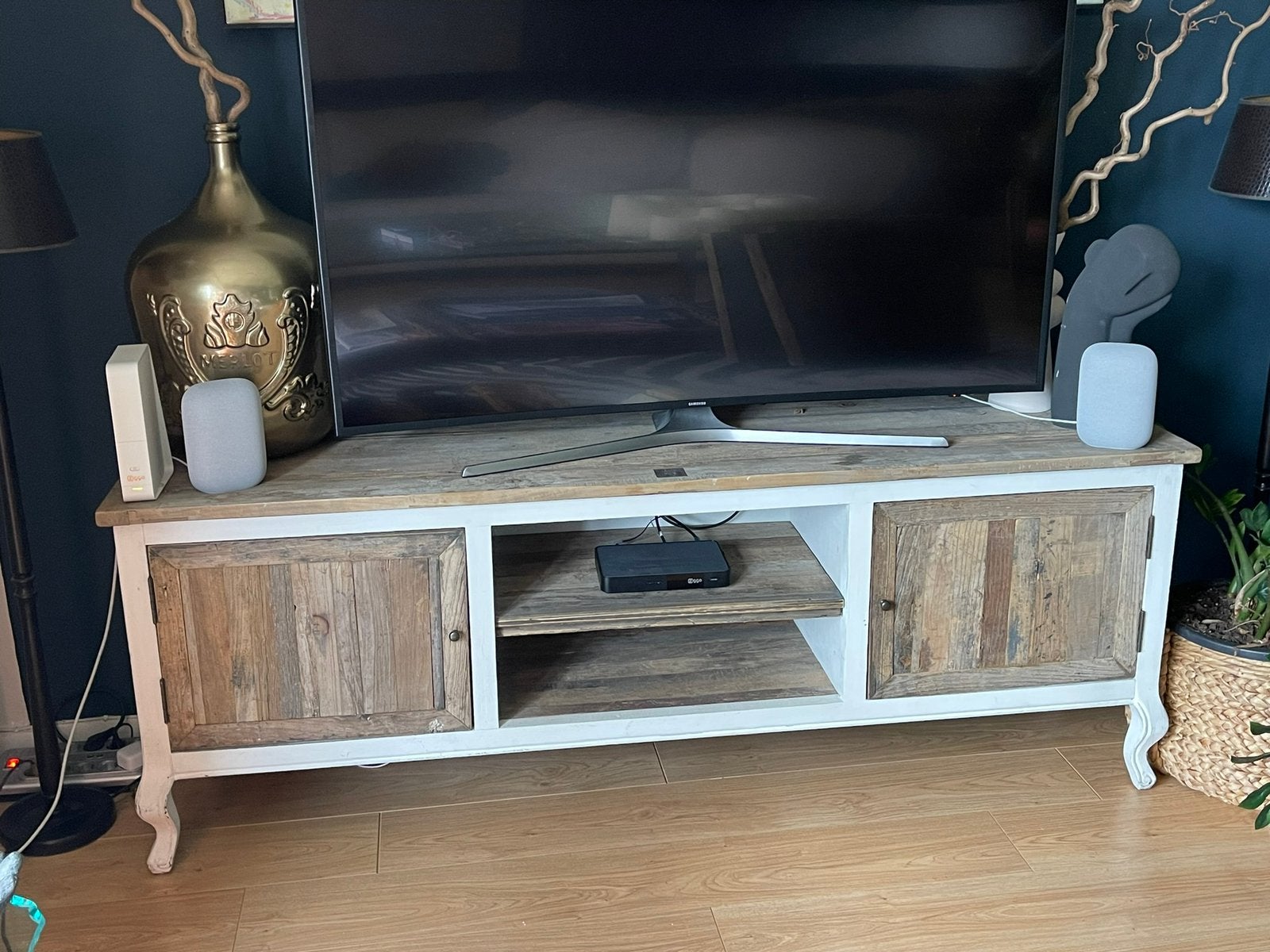 Riviera Maison tv meubel Driftwood, Huis en Inrichting, Ophalen, Minder dan 100 cm, 25 tot 50 cm, Overige houtsoorten