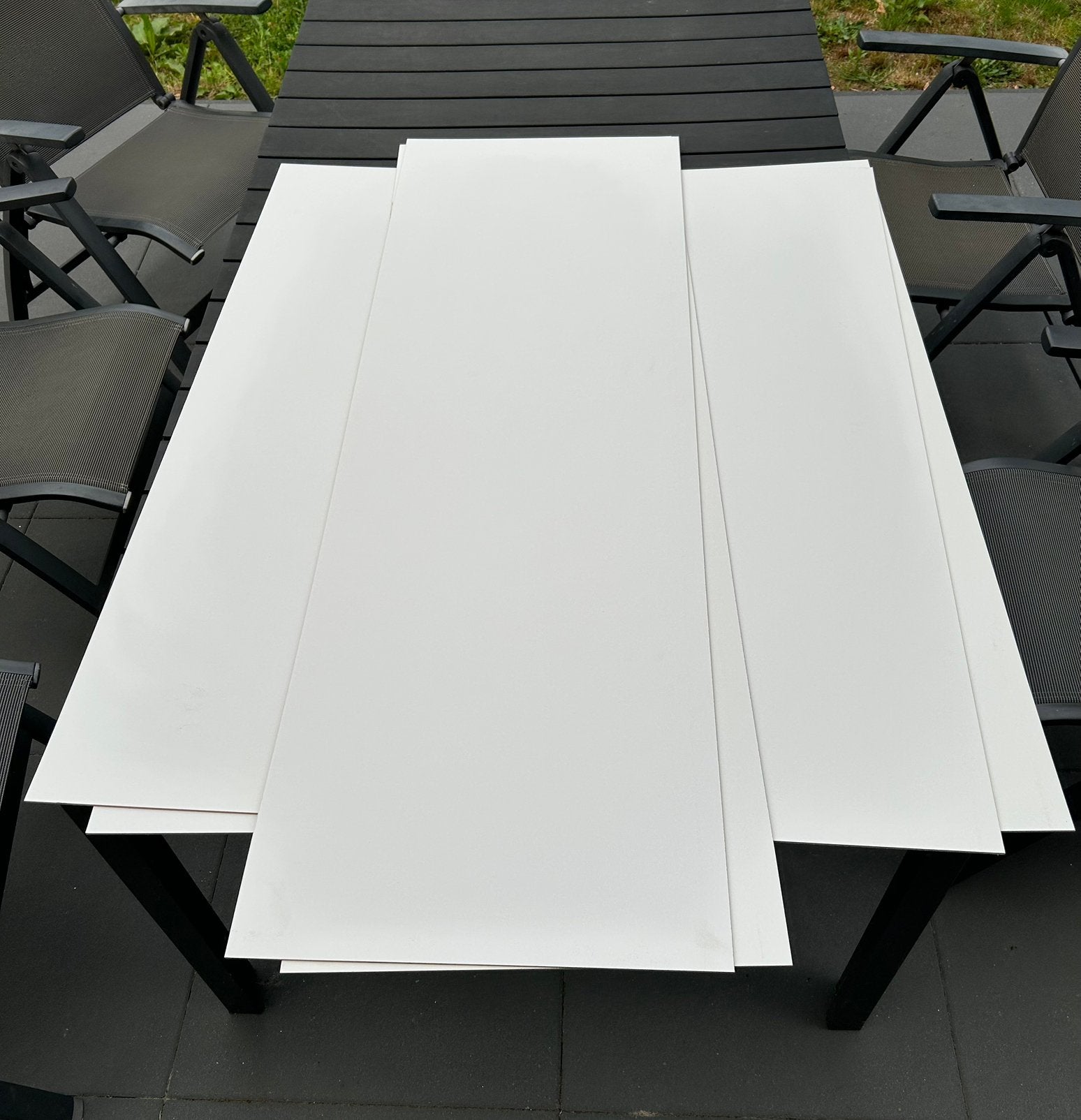 Reststukken MDF-plaat 1-zijdig wit gelakt 2,8 mm, Ophalen, Nieuw, Hout, Minder dan 20 mm