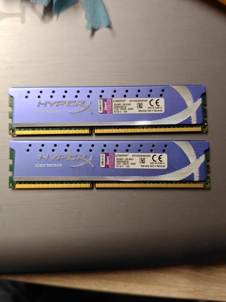 Kingston HyperX Genesis DDR3 RAM 32GB (2x16GB) 1600MHz, Computers en Software, RAM geheugen, Gebruikt, 32 GB, DDR3, Ophalen of Verzenden