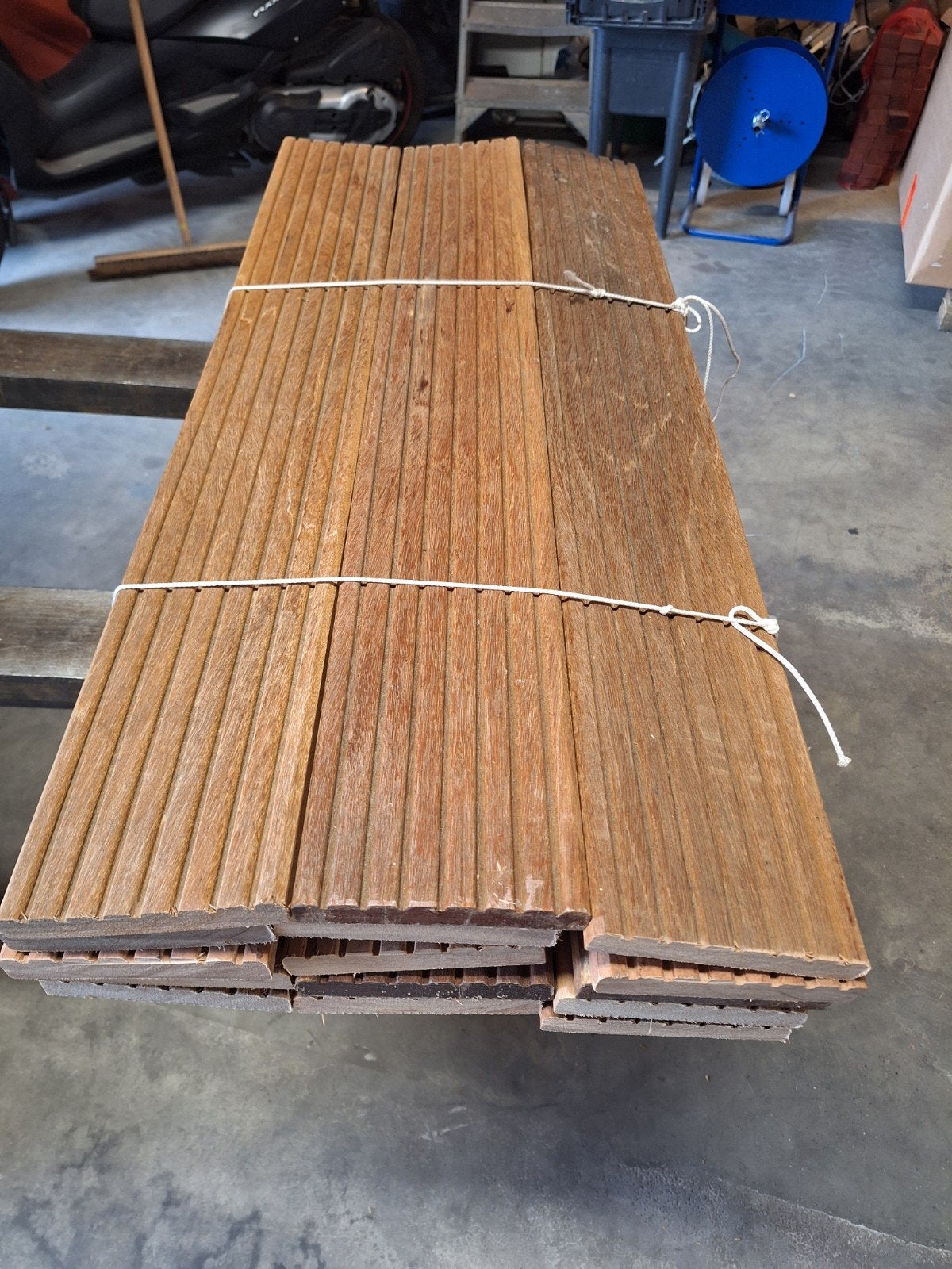 Hardhout vlonderplanken 145x21mm, Ophalen, Zo goed als nieuw, Hout