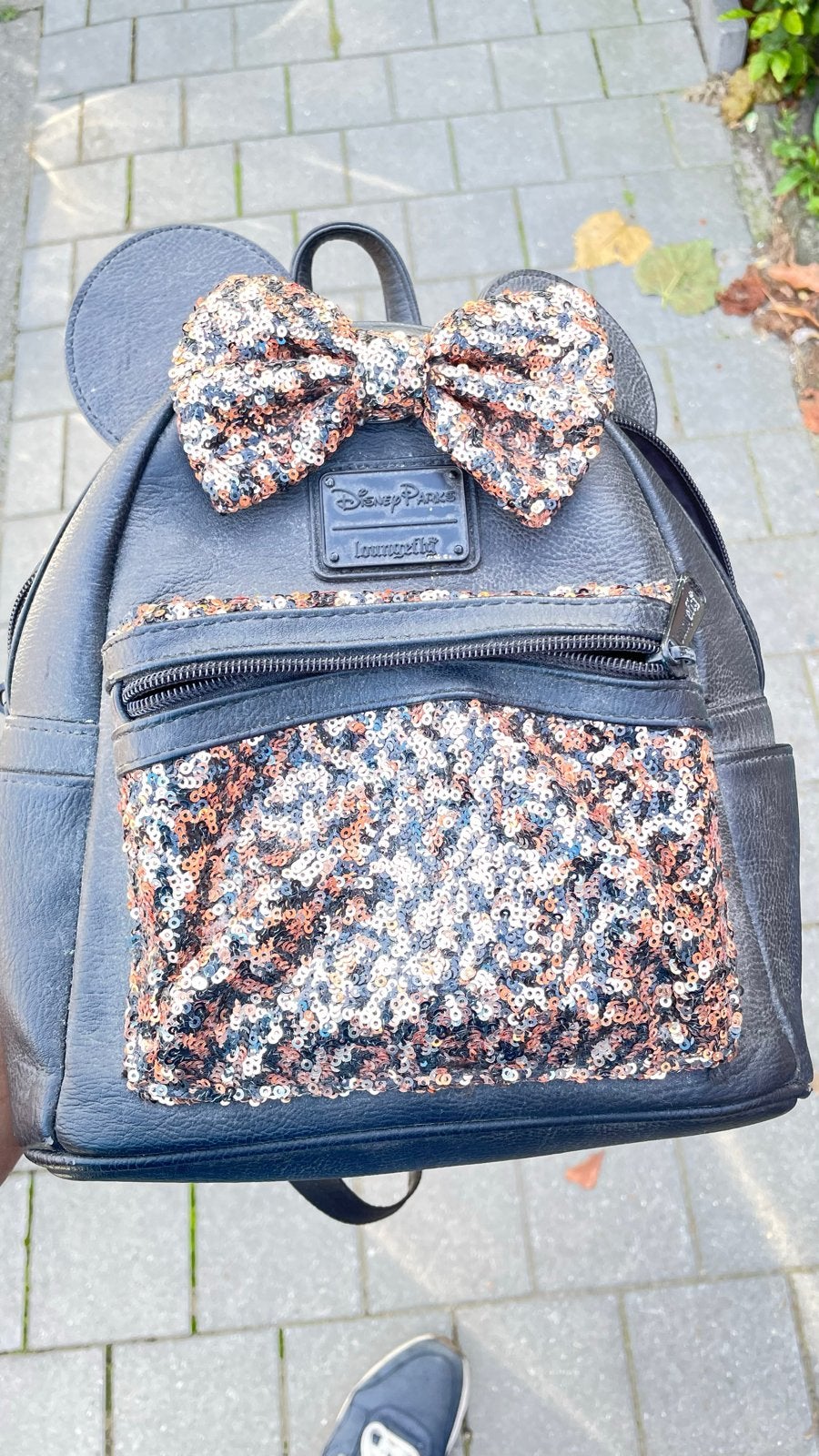 Originele Disney Loungefly Minnie Rugzak met Pailletten, Sieraden, Tassen en Uiterlijk, Tassen | Rugtassen, Minder dan 30 cm, Disney of Dora