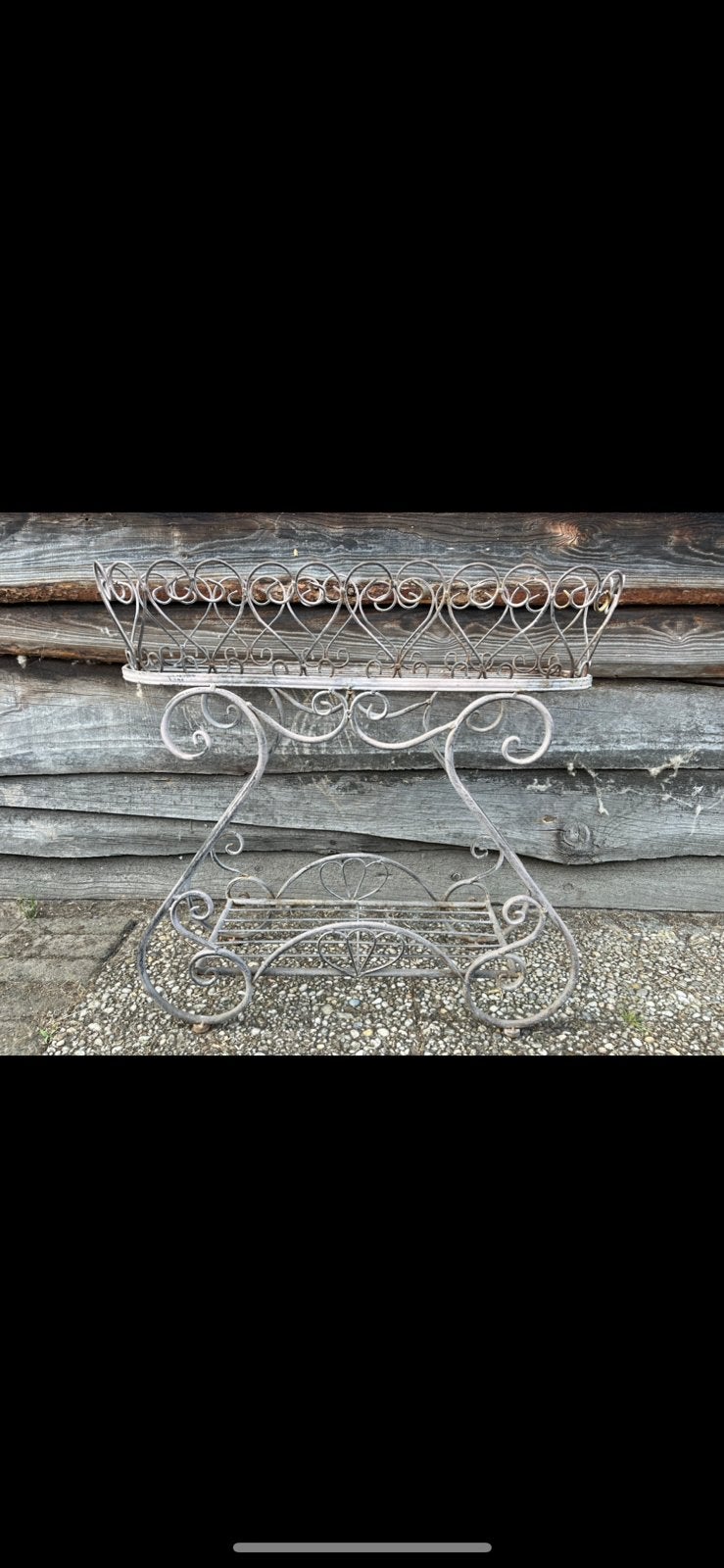 Brocante ijzeren plantenetagère, Ophalen, Zo goed als nieuw