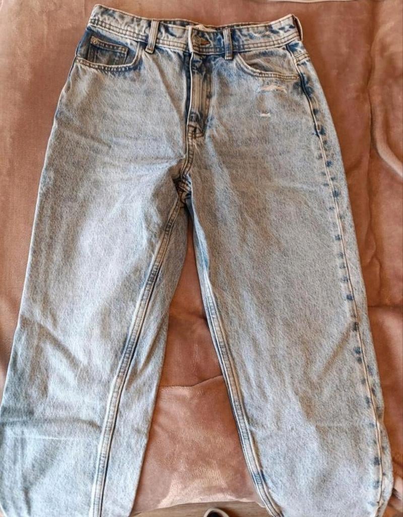 Zara mom jeans dames maat M/38, Blauw, Zara, Overige jeansmaten, Nieuw
