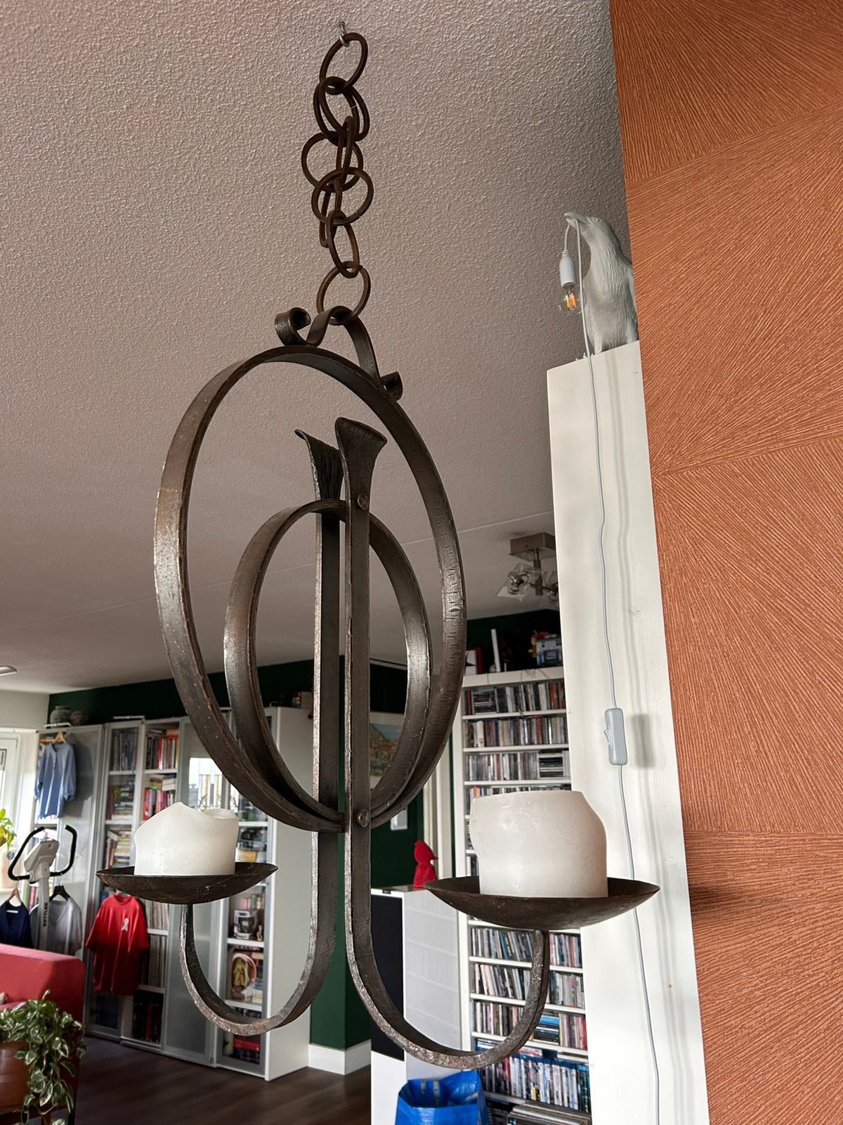 Rustieke hanglamp smeedijzer, Ophalen, Gebruikt