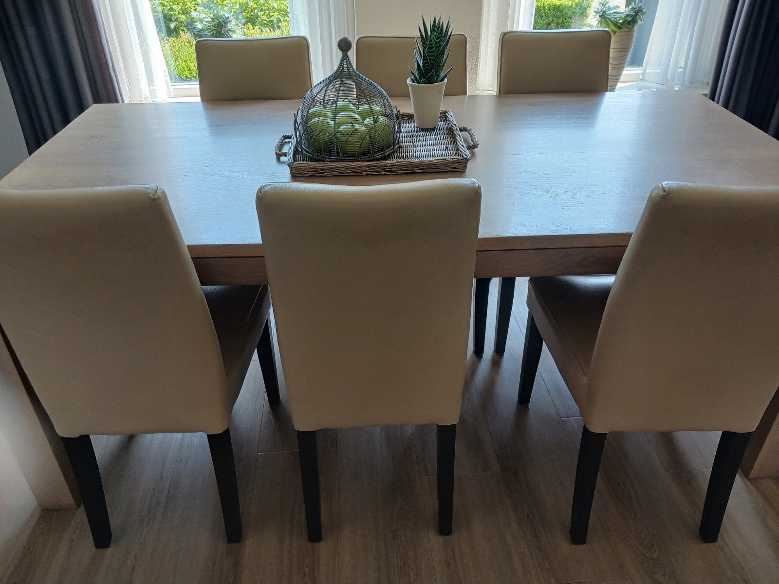 Eettafel met 6 stoelen, Ophalen