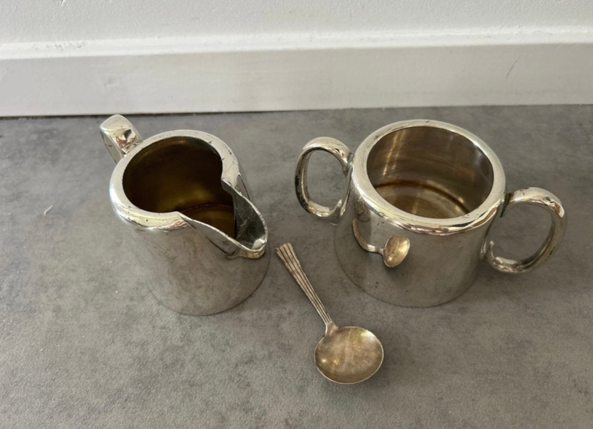 Vintage roomstel, Antiek en Kunst, Ophalen of Verzenden, Zilver
