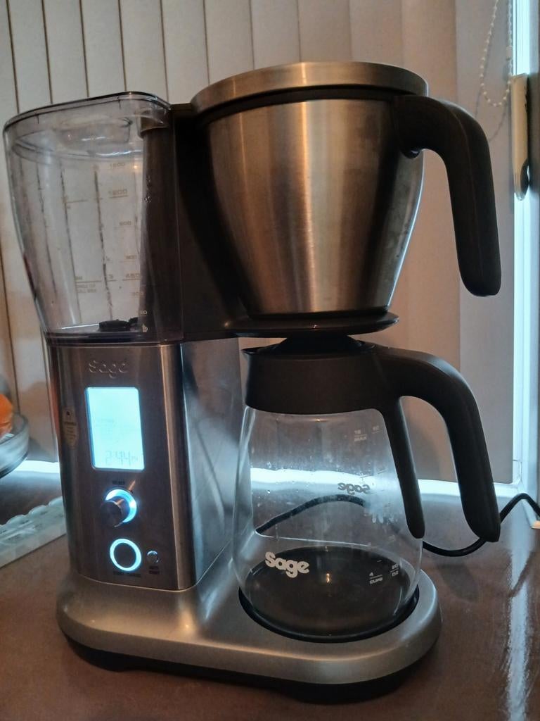 Sage The Precision Brewer Koffiezetapparaat, Gebruikt, 10 kopjes of meer, Koffiemachine, Gemalen koffie