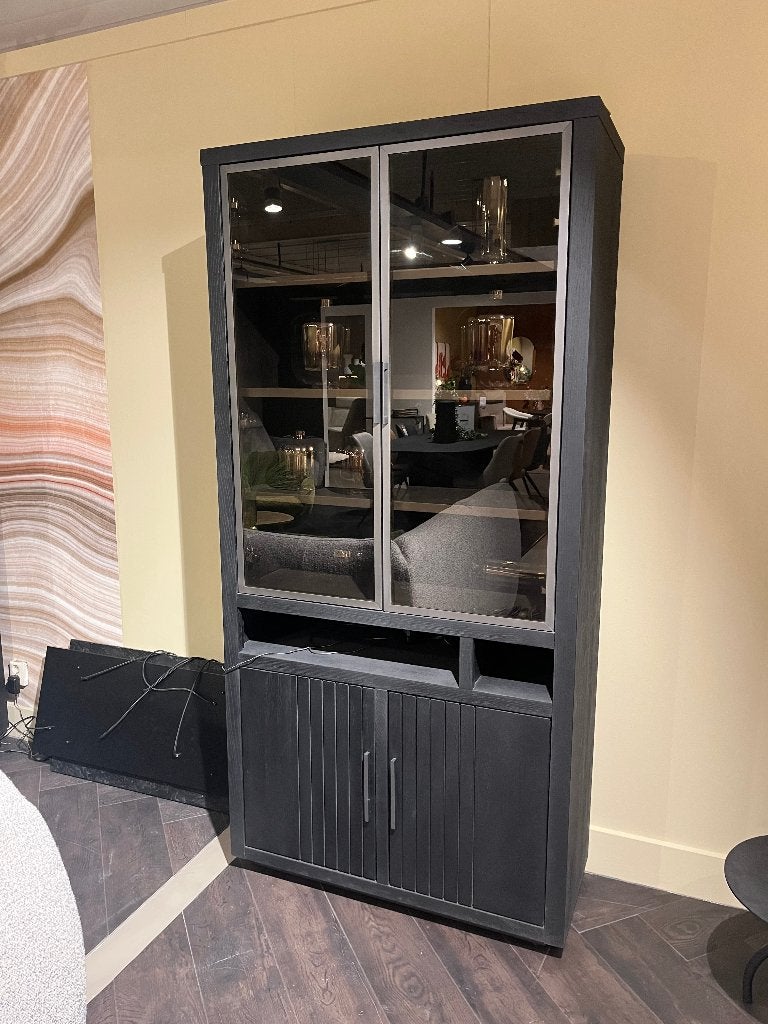Vitrinekast Pavie Henders & Hazel, Ophalen, Glas, Met deur(en), 200 cm of meer