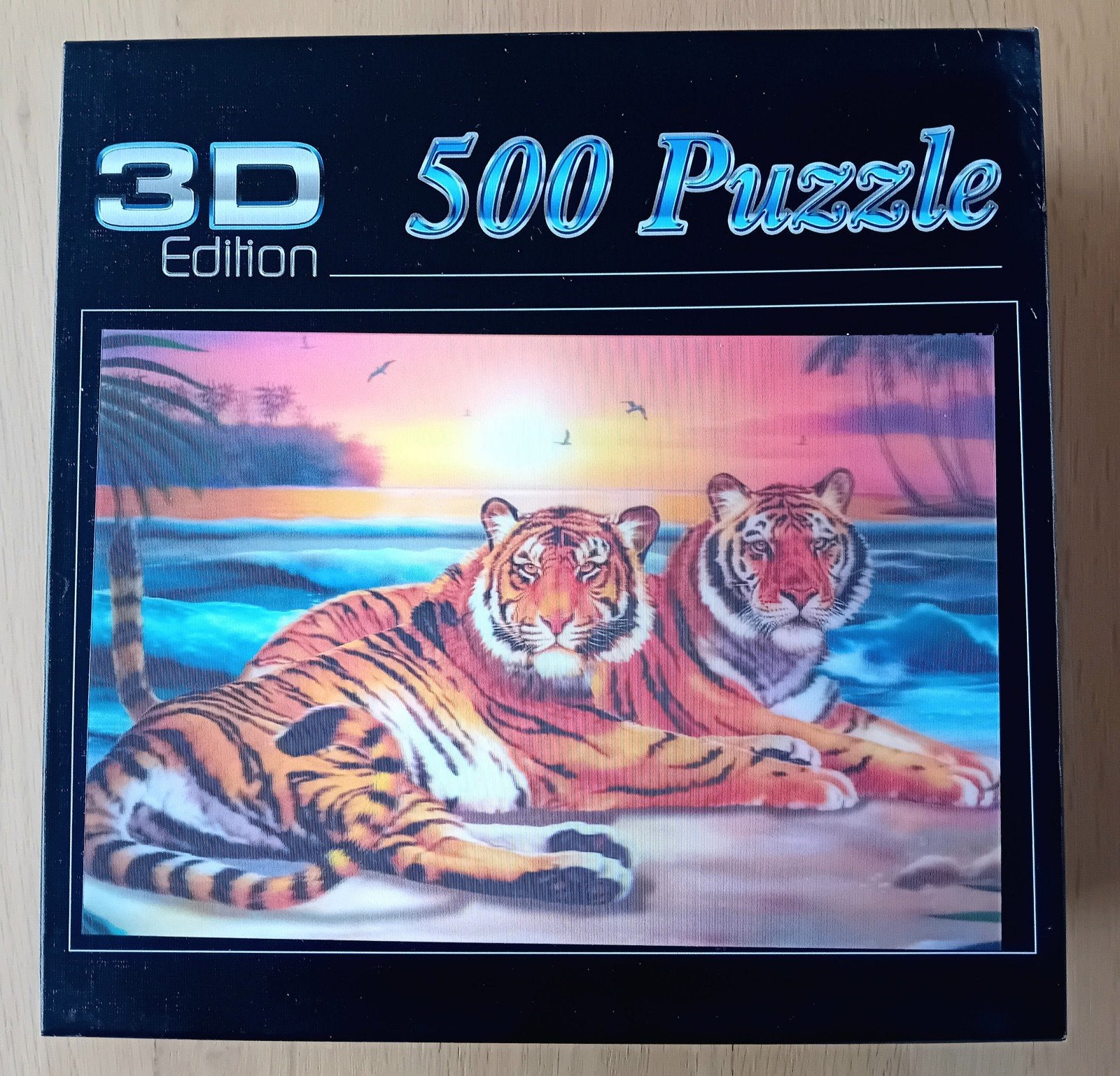 3D Puzzel Tijgers 500 stukjes, Hobby en Vrije tijd, Ophalen of Verzenden, 500 t/m 1500 stukjes, Zo goed als nieuw, Rubik's of 3D-puzzel