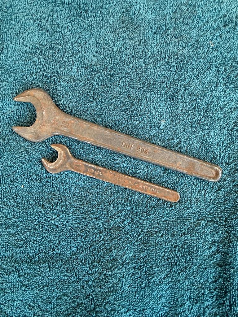Vintage DIN894 Enkele Steeksleutels, Doe-het-zelf en Verbouw, Gereedschap | Handgereedschap, Ophalen of Verzenden, Gebruikt