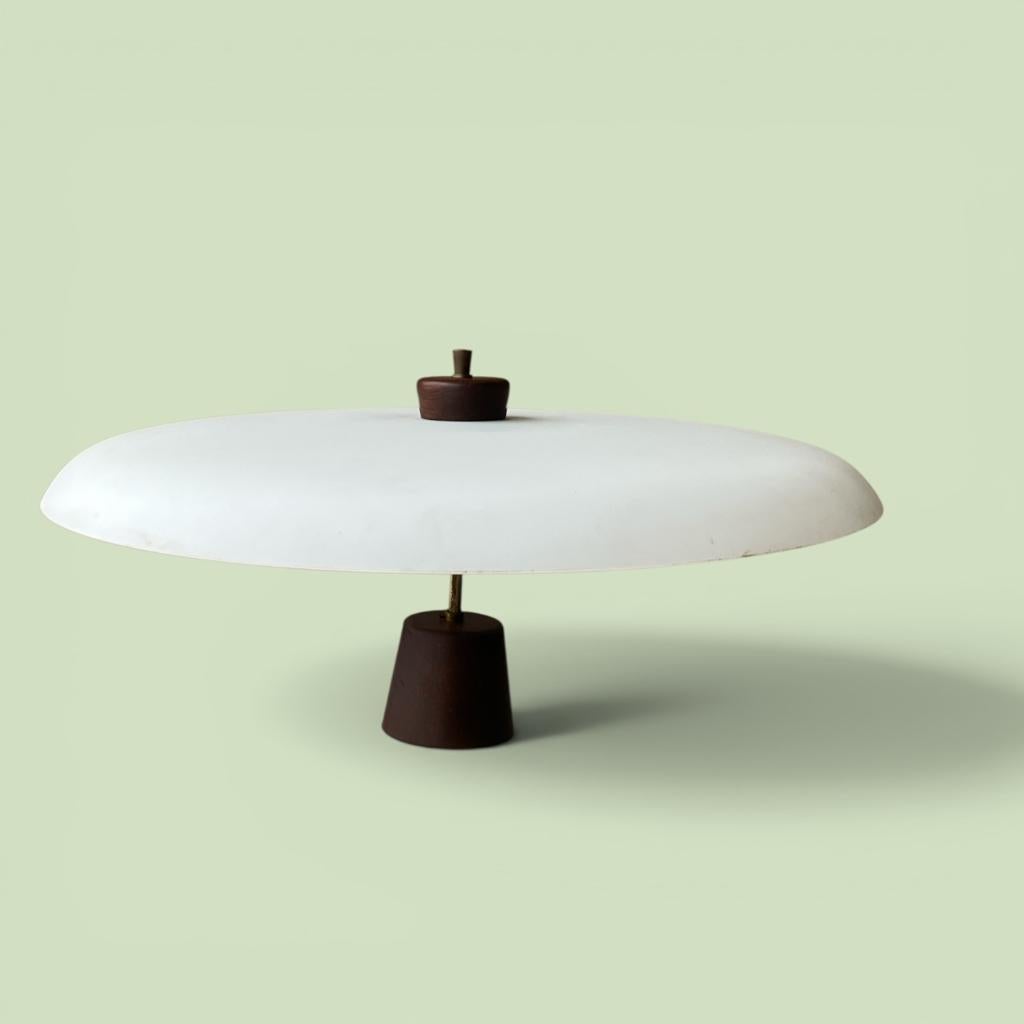 Vintage Philips Plafonnière Teak & Glas - Jaren '50/'60, Antiek en Kunst, Ophalen