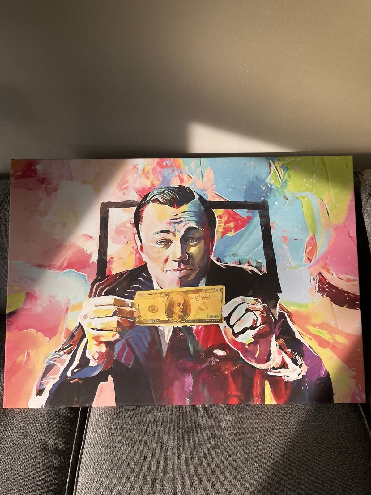 Schilderij Wolf Of Wallstreet van Jordan Belfort, Verzenden