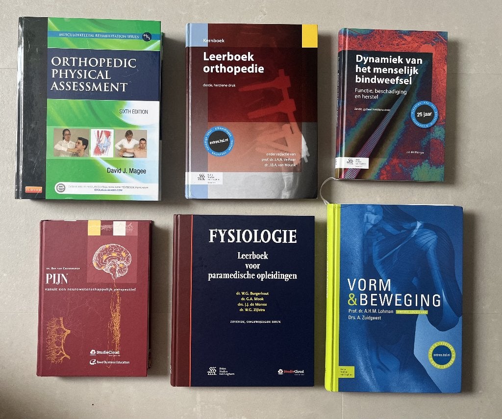 Te koop: studieboeken Fysiotherapie, Ophalen of Verzenden, Beta, Zo goed als nieuw, HBO