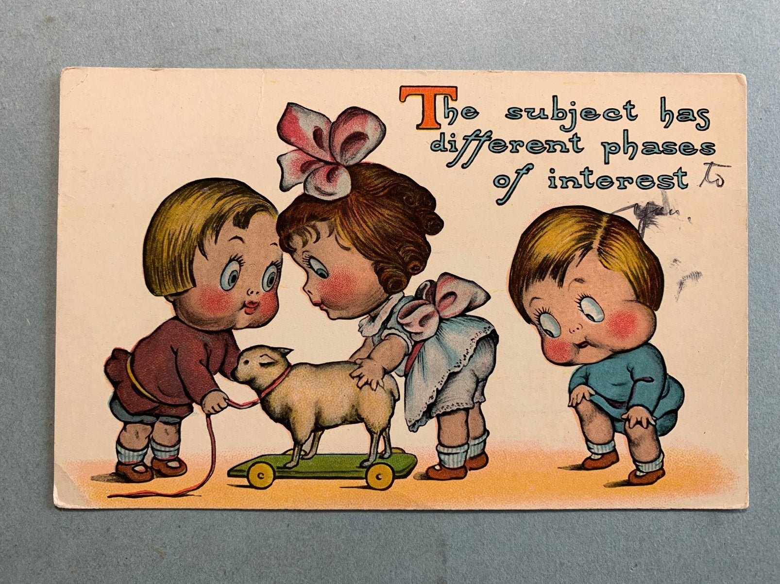 The subject haa different phases of interest, Ophalen of Verzenden, Voor 1920, Gelopen, Kinderen