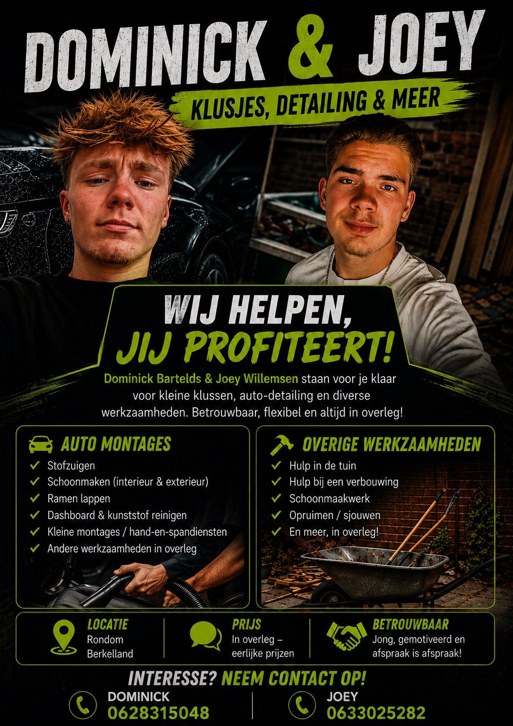 Zie bovenstaande foto!, Ophalen