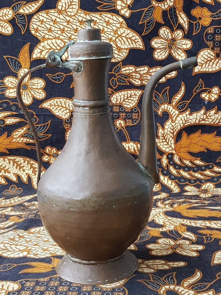 Originele antieke Oosterse koffiekan van koper 28,7 cm., Antiek en Kunst, Antiek | Koper en Brons, Koper, Ophalen of Verzenden