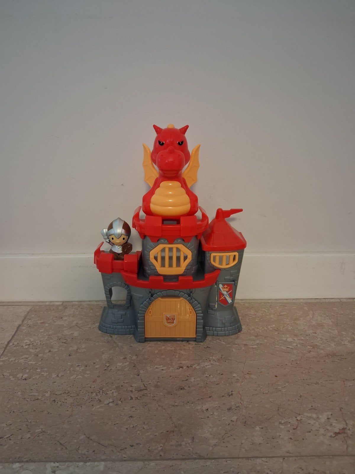 Fisher-Price Little People Kasteel met Ridder en Draak, Ophalen of Verzenden, Zo goed als nieuw, Jongen of Meisje