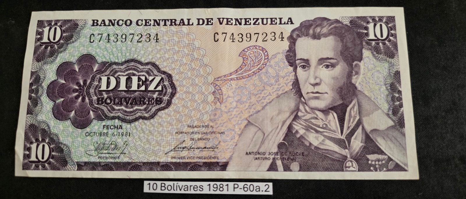 Venezuela 10 Bolívares 1981 P-60a.2 - Los biljet, Ophalen of Verzenden, Zuid-Amerika, Los biljet