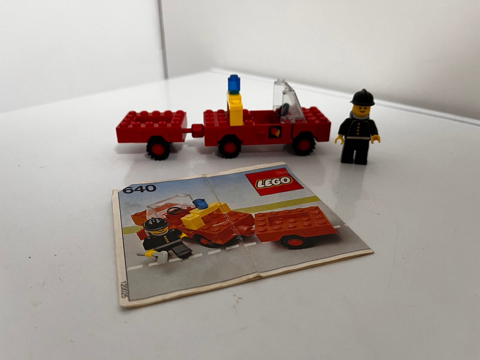 Lego 640 brandweerwagen met aanhanger, Lego, Ophalen of Verzenden, Inclusief instructies, Complete set