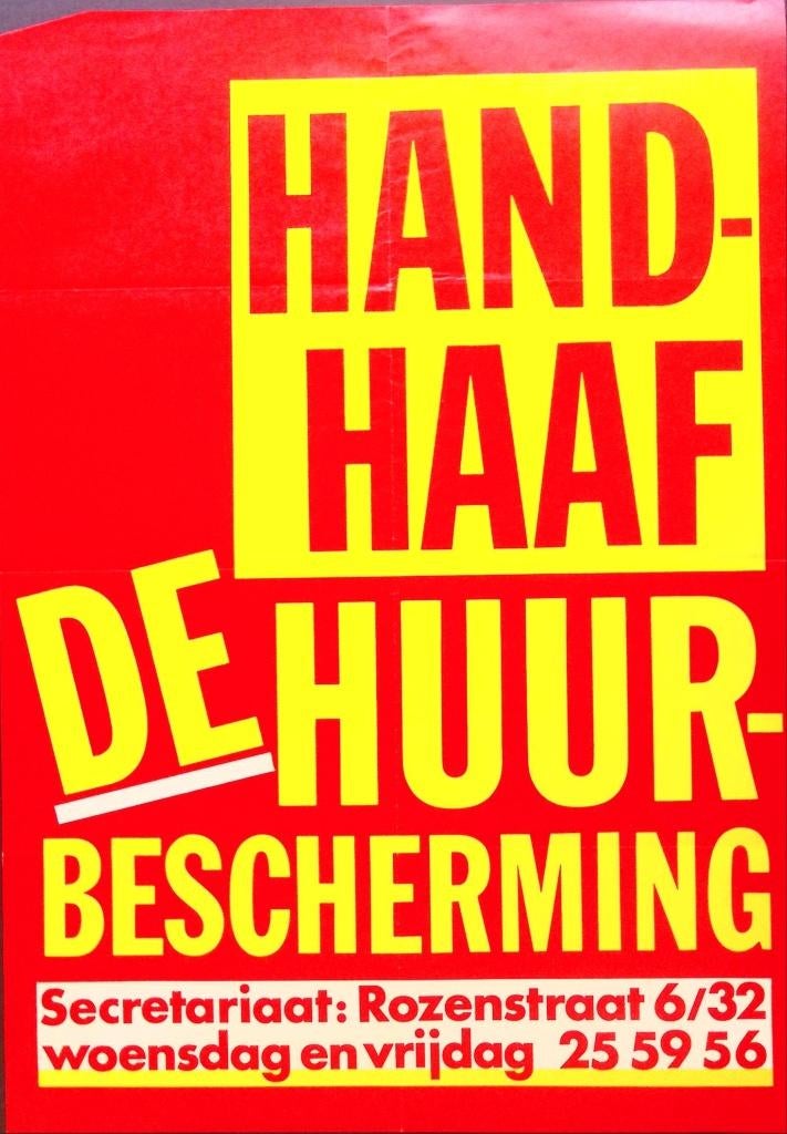Poster Huurbescherming, Ophalen, Gebruikt, A1 t/m A3