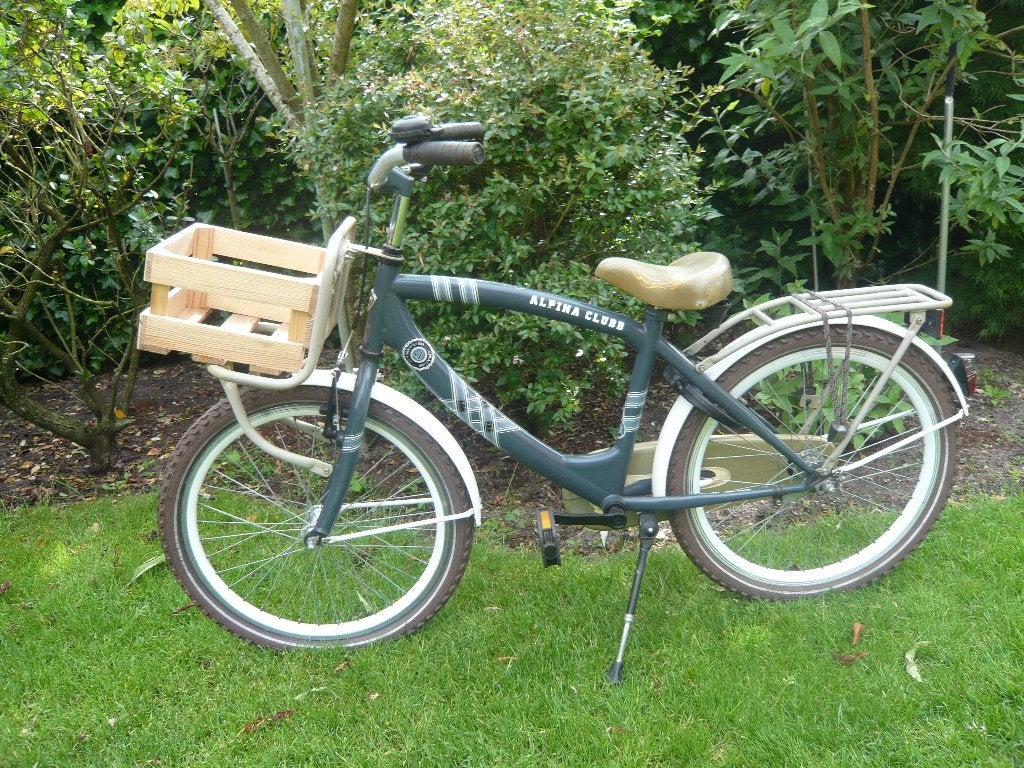 Mooie 22 inch alpina clubb transportfiets met houten kratje, Ophalen, Terugtraprem, 22 inch, Gebruikt