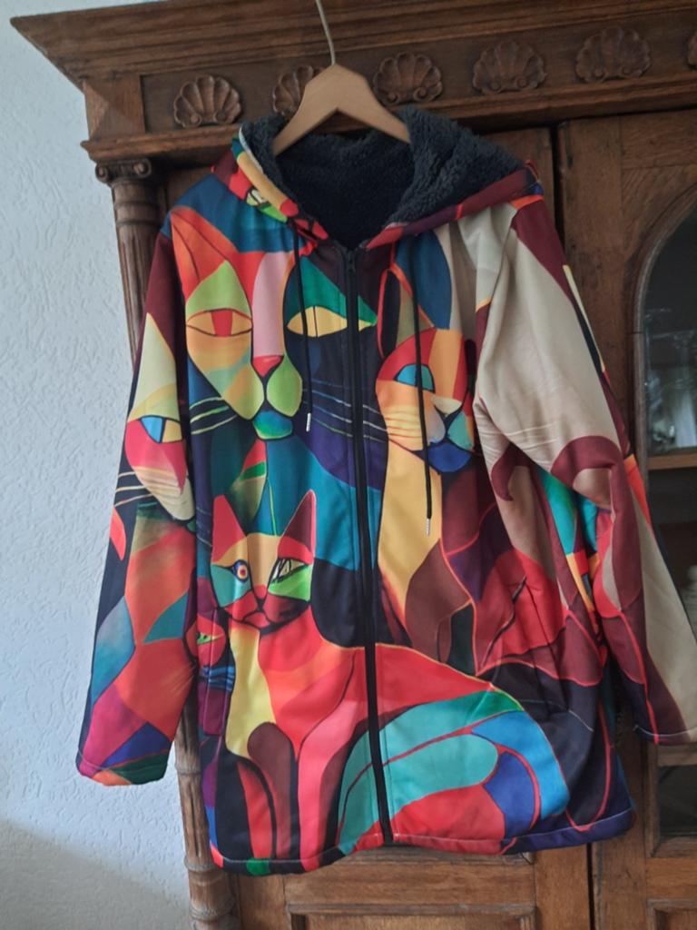 Luxe creatieve jas, Ophalen of Verzenden, Zo goed als nieuw, Maat 46/48 (XL) of groter