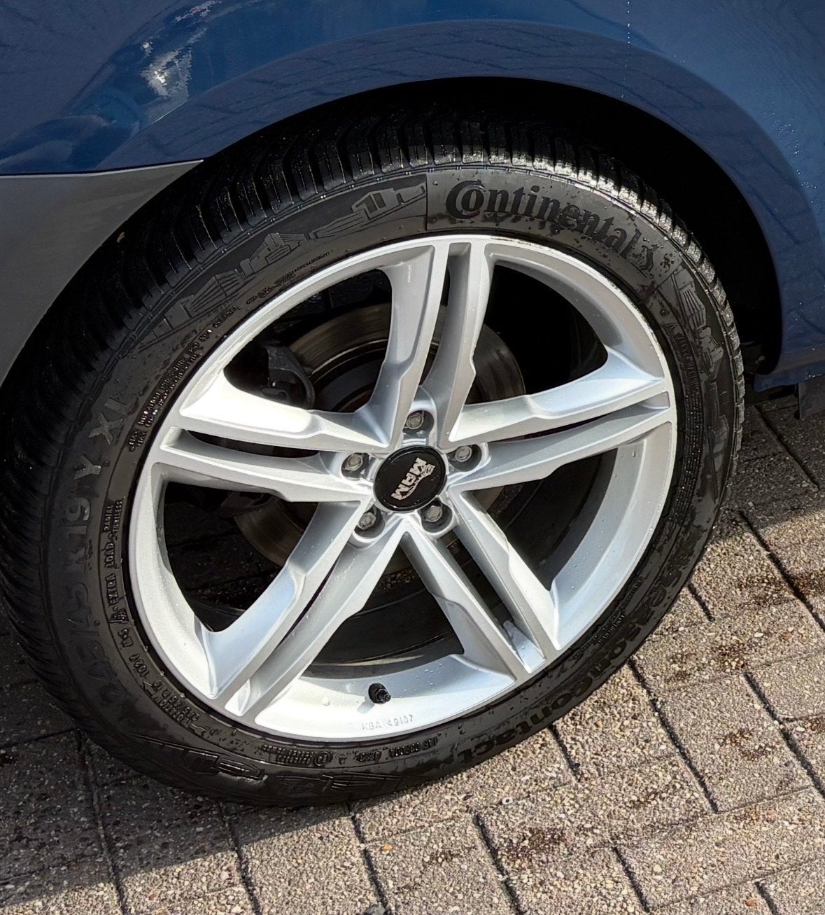 Koopje set 19inch velgen zgan met continental all season, Banden en Velgen, 235 mm, All Season, Ophalen