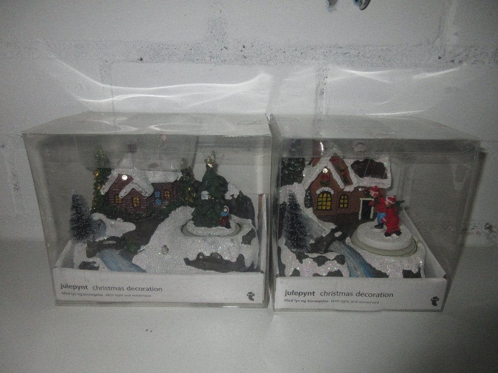 Julepynt kersthuisjes, Ophalen of Verzenden, Zo goed als nieuw