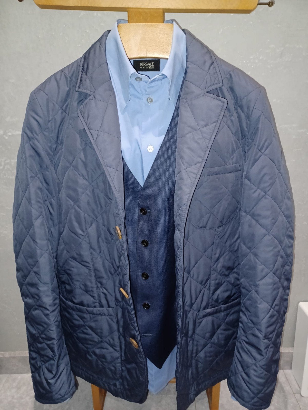 Eduard Dressler tussen jas maat 50 Donkerbauw perfecte staat, Ophalen of Verzenden, Zo goed als nieuw, Maat 48/50 (M), Blauw