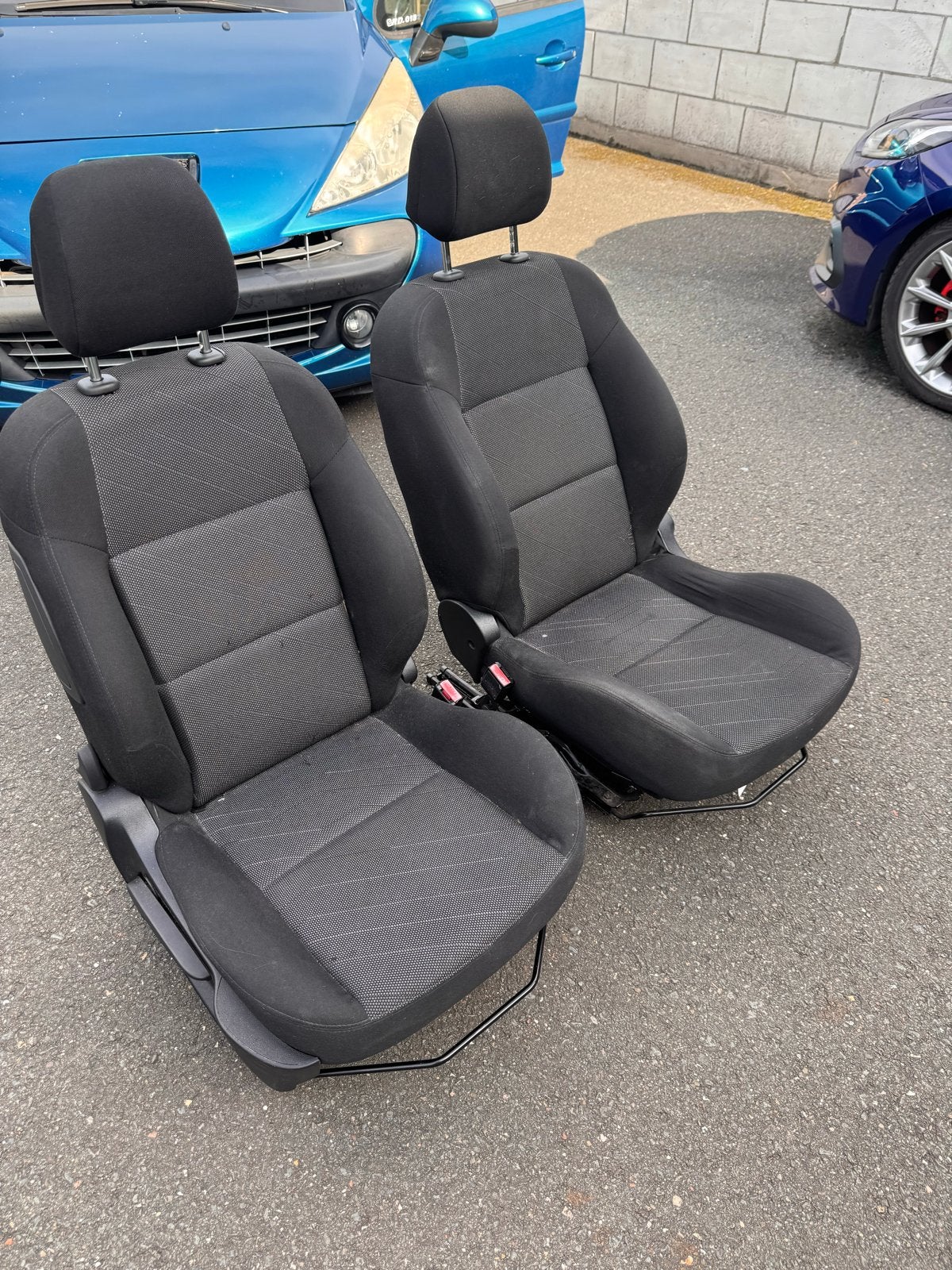 Voorstoelen Peugeot 207 - Zwart Stof (Set van 2), Ophalen, Gebruikt, Peugeot