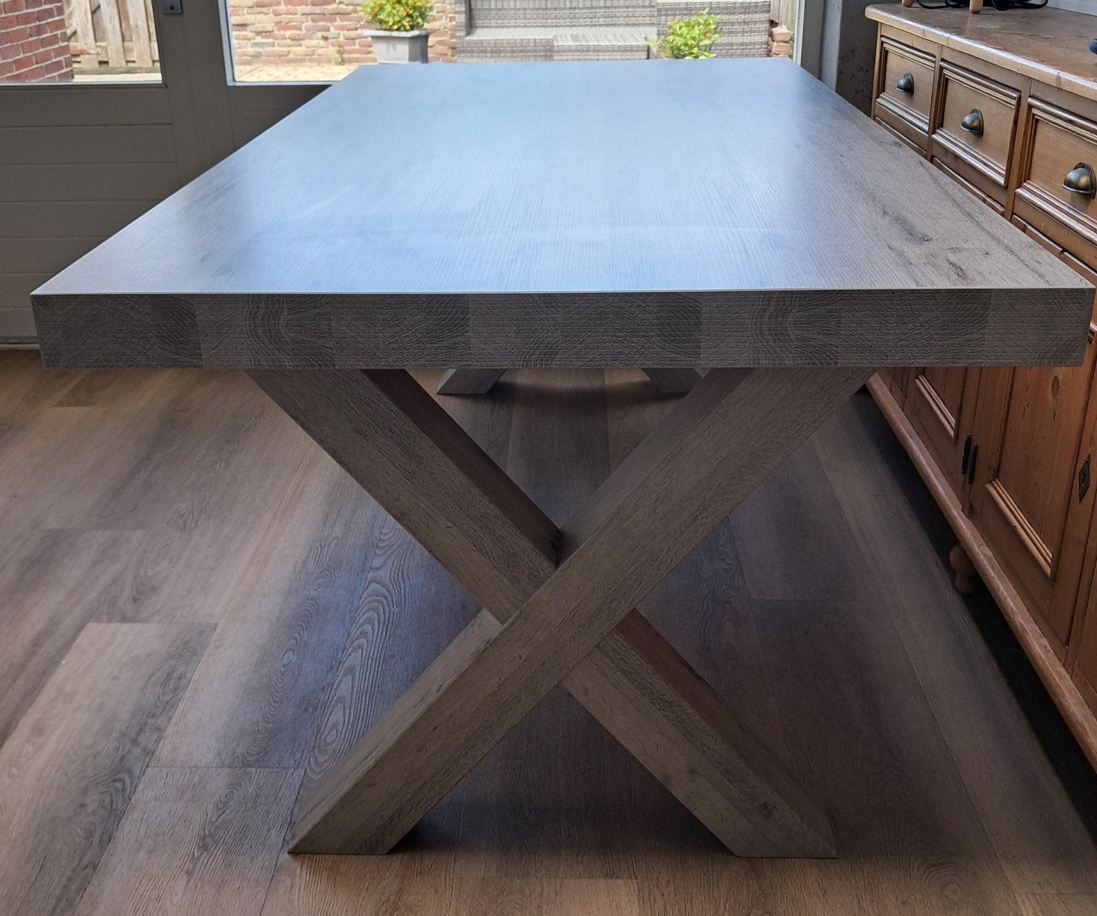 Eettafel 183,5x101,5, Huis en Inrichting, Tafels | Eettafels, Ophalen, Gebruikt, 100 tot 150 cm, 150 tot 200 cm