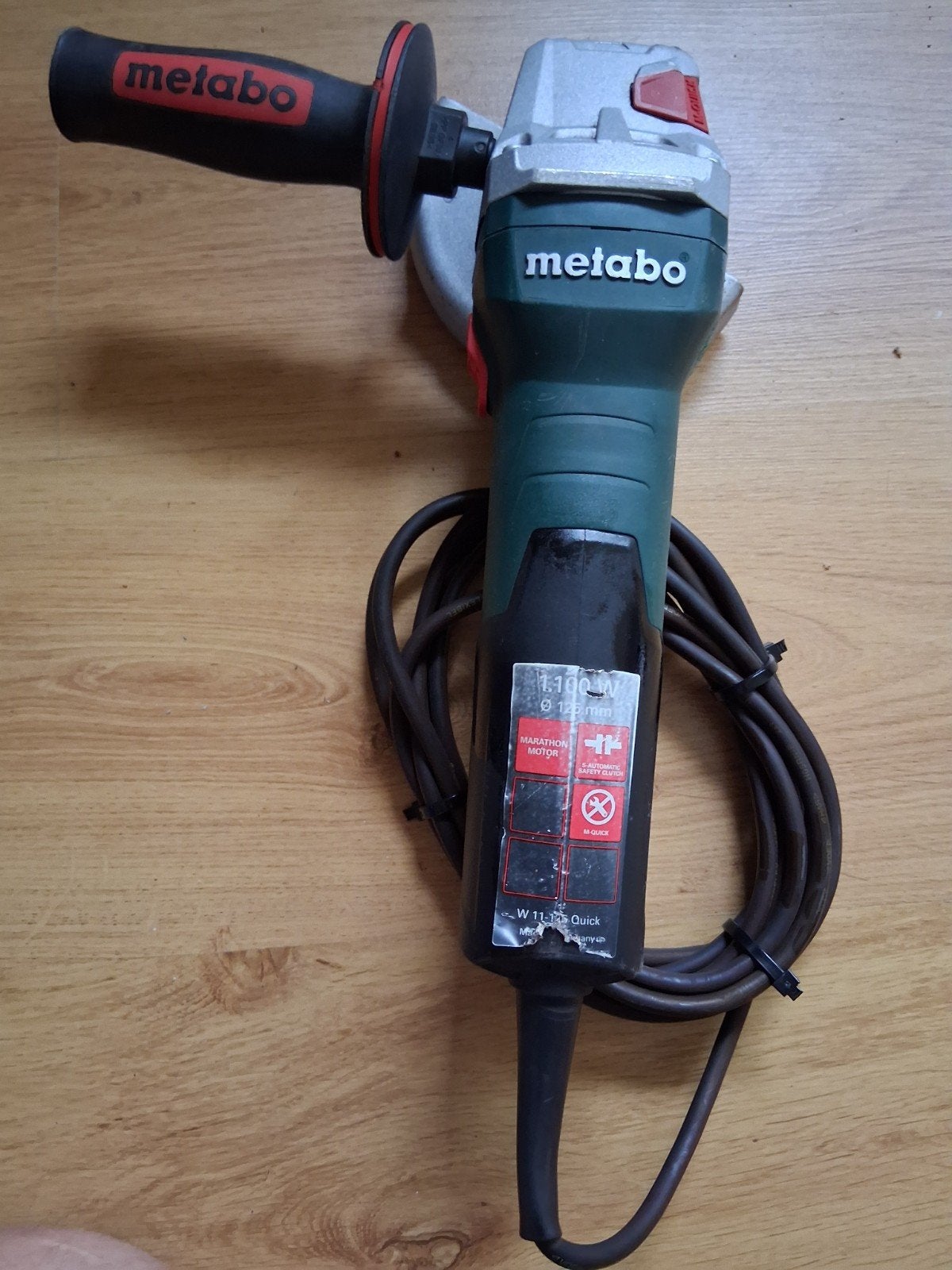 Metabo W 11-125 Quick Haakse Slijper 1100W, Ophalen of Verzenden, Zo goed als nieuw, 1000 watt of meer, Haakse handslijpmachine