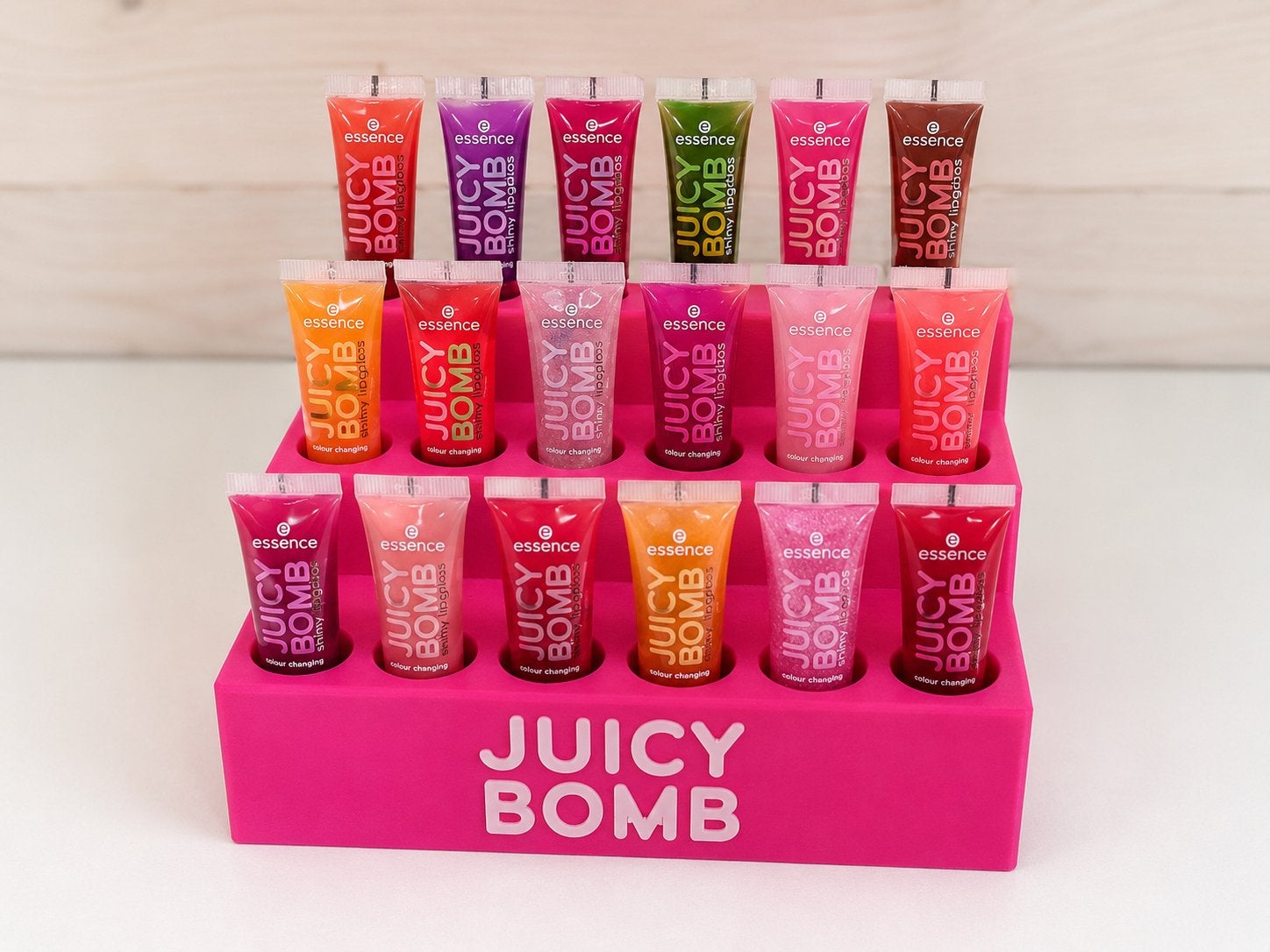 Juicy Bomb Display Houder voor 18 stuks, Lippen, Nieuw, Ophalen of Verzenden, Roze