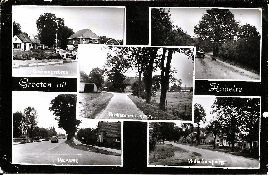 Ansichtkaart	Havelte	5-luik, Verzamelen, Ansichtkaarten | Nederland, Verzenden, 1940 tot 1960, Gelopen, Drenthe