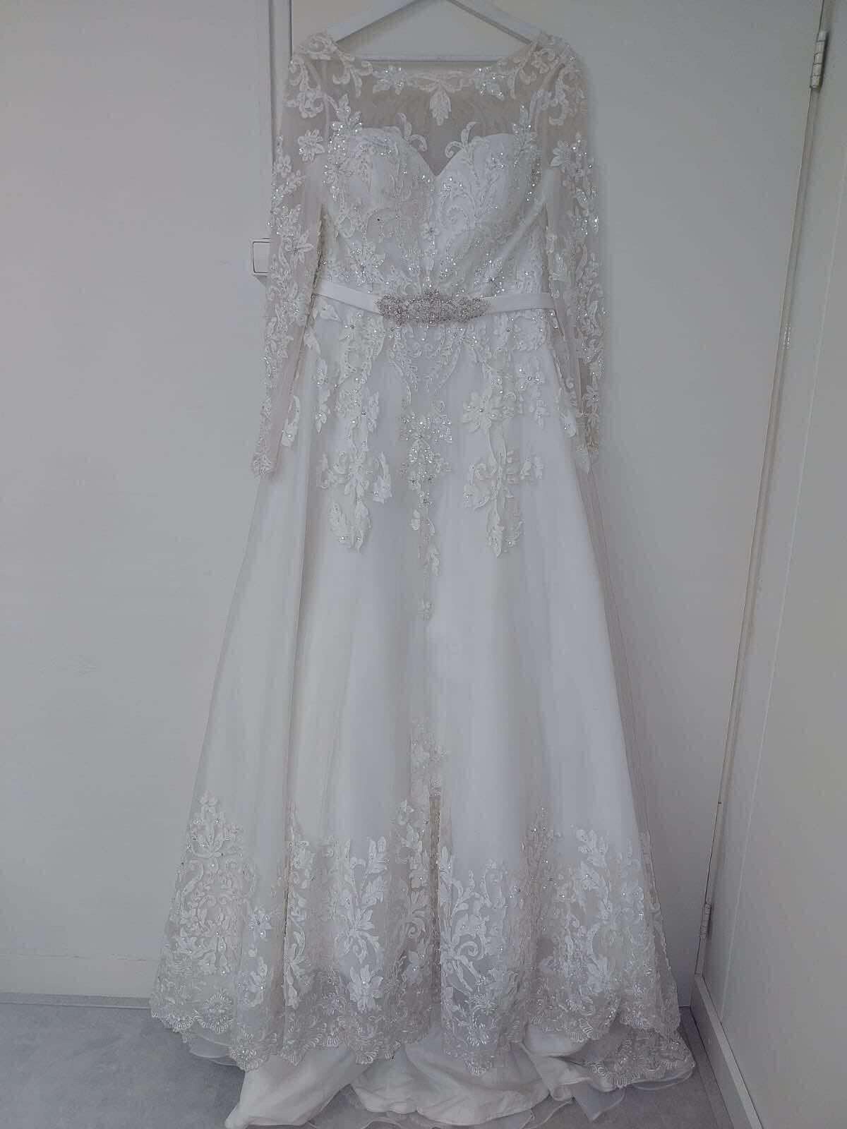 Bruidsjurk trouwjurk mermaid ballroom A line, Ophalen of Verzenden, Zo goed als nieuw, Wit, Trouwjurk