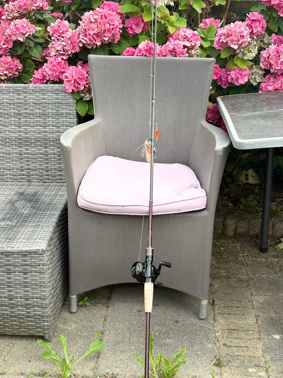 Jerkbait hengel 50-150g met spinnerbait voor snoek, Ophalen of Verzenden, Zo goed als nieuw, Werphengel
