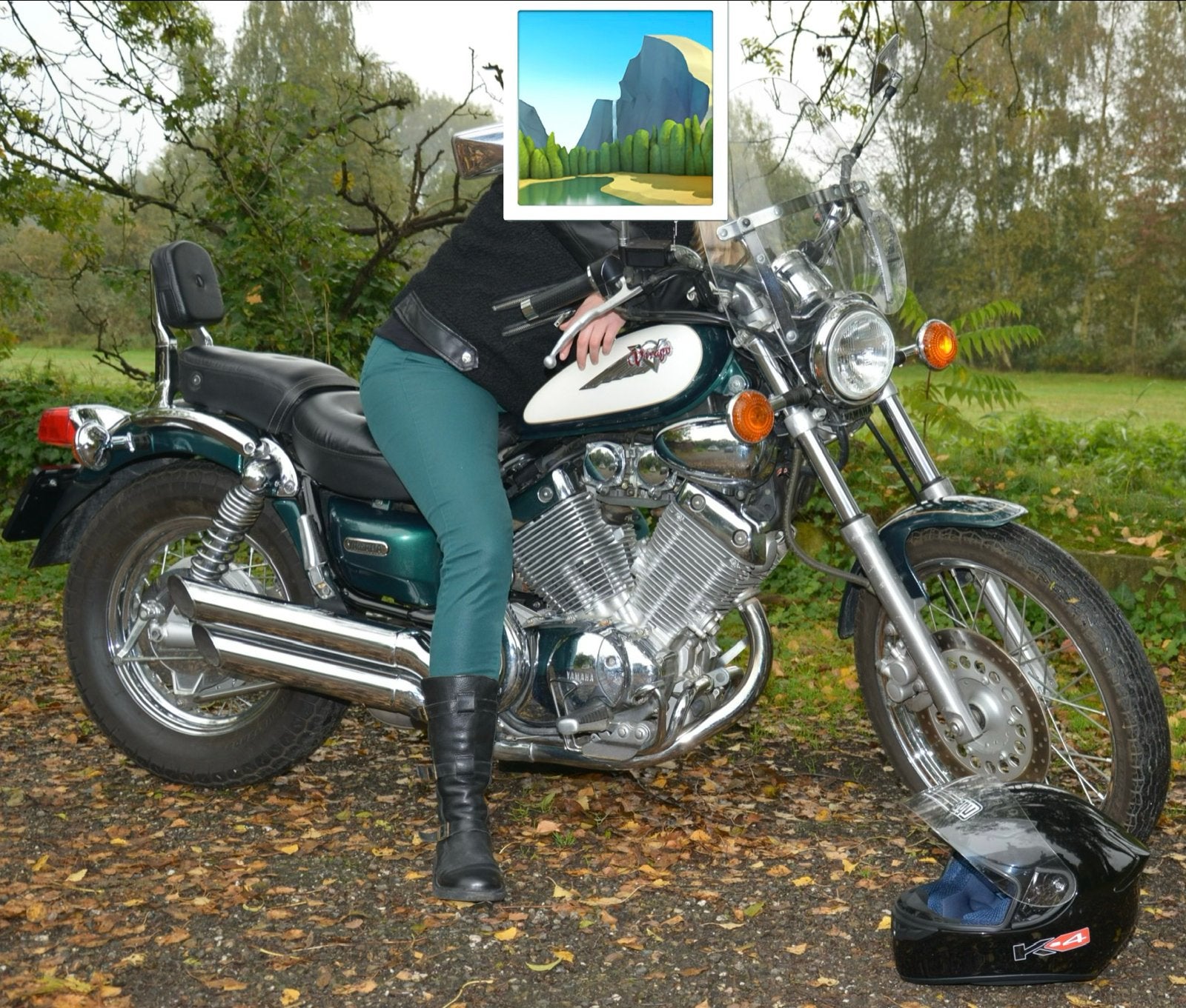 Unieke donkergroene Yamaha Virago 535 - A2 rijbewijs, Motoren, Motoren | Yamaha, Cardan-aandrijving, 2 cilinders, 535 cc, Chopper
