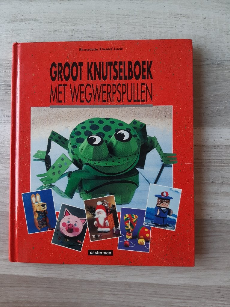 Groot Knutselboek met Wegwerpspullen - Z.G.A.N., Boeken, Ophalen of Verzenden, Zo goed als nieuw, Bernadette Theulet-Luzie, Scrapbooking en Knutselen