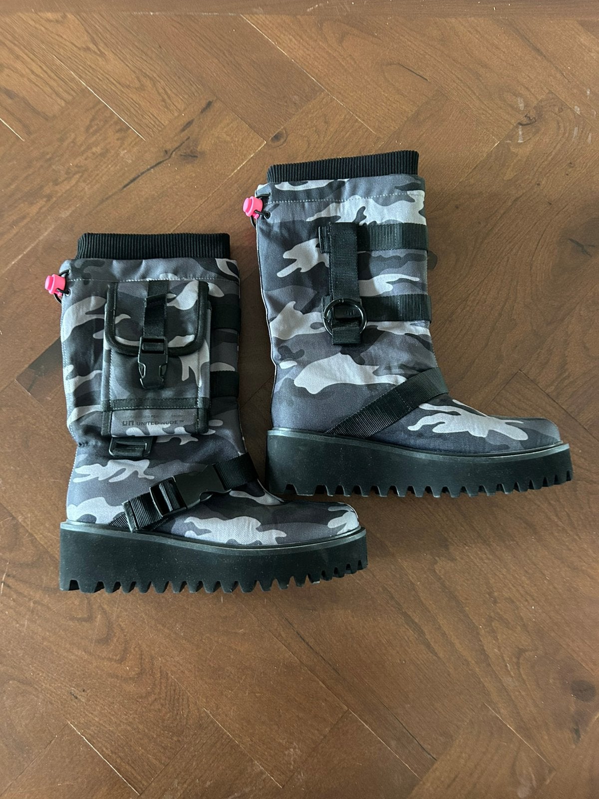 United Nude Combat Pocket Laarzen Grijs Maat 39 Nieuw, Hoge laarzen, Nieuw, Ophalen of Verzenden, Grijs