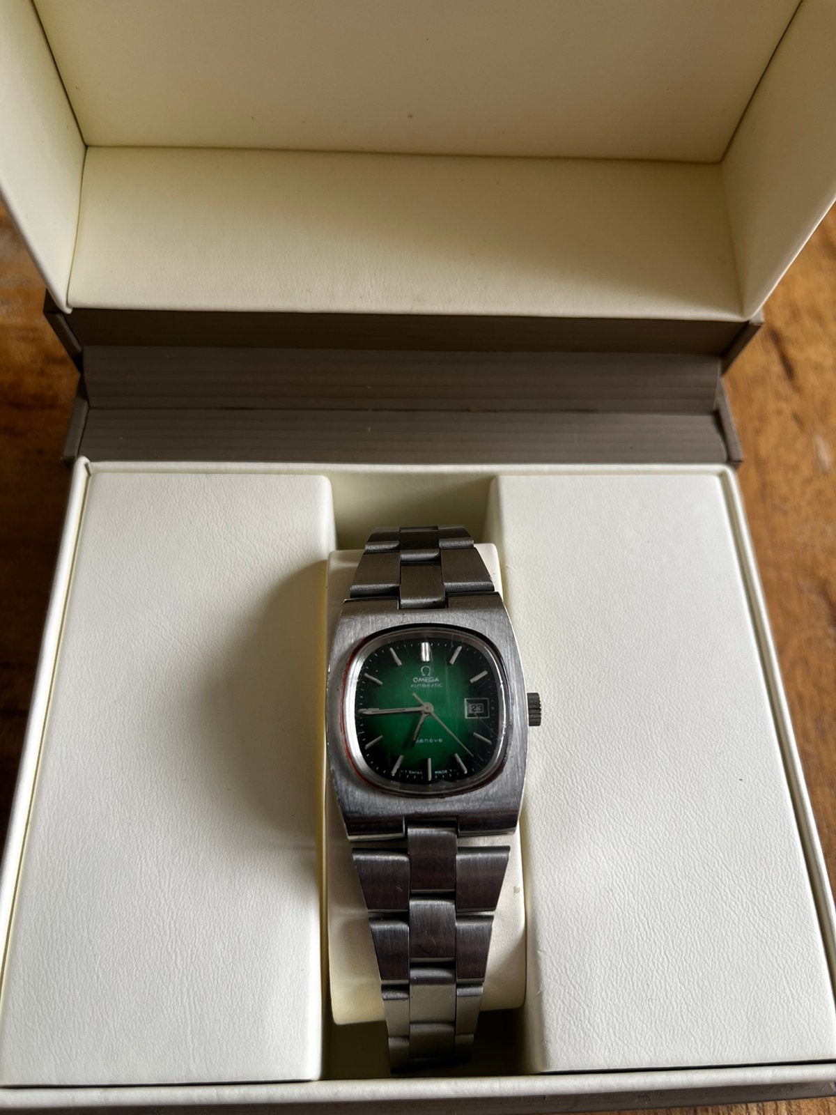 Horloge Omega Geneve (Automatic), Ophalen of Verzenden, Gebruikt, Staal, Overige merken