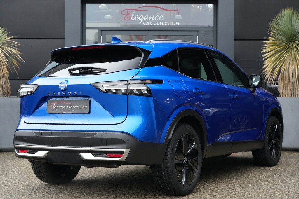 Nissan QASHQAI 1.3 MHEV Xtronic Tekna 158pk Panoramadak/360C, 4 cilinders, Blauw, Bedrijf, Hybride Elektrisch/Benzine