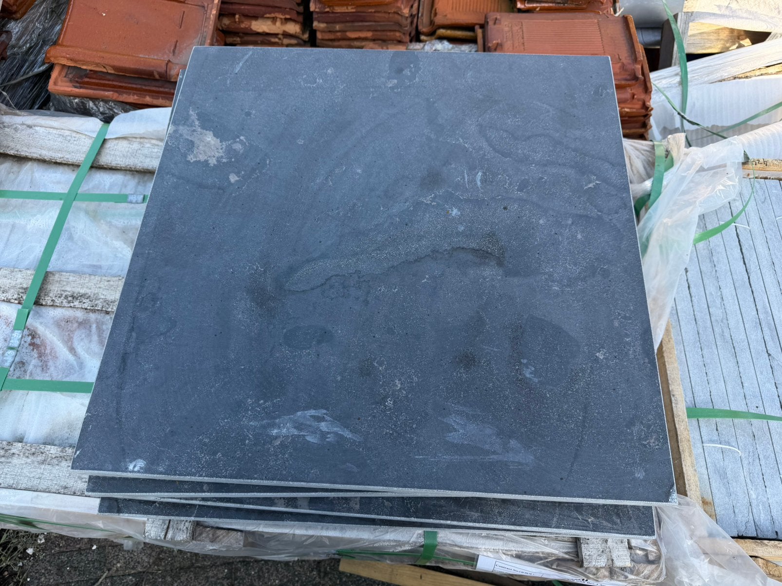 NIEUW terrastegels 60x60 Chinees hardsteen gezoet facetrand, Tuin en Terras, Ophalen, Zo goed als nieuw, Natuursteen, Terrastegels