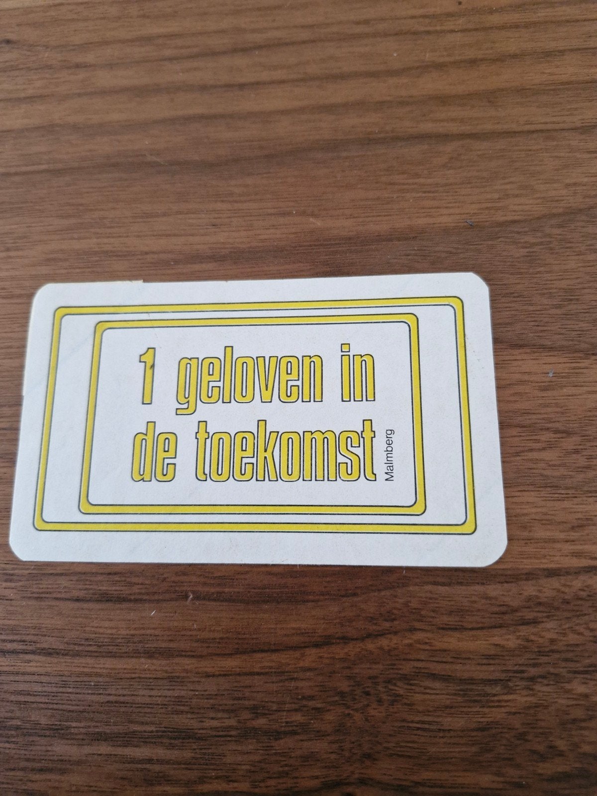 8282 Sticker: 1 geloven in de toekomst (Malmberg), Verzamelen, Ophalen of Verzenden, Gebruikt, Overige typen