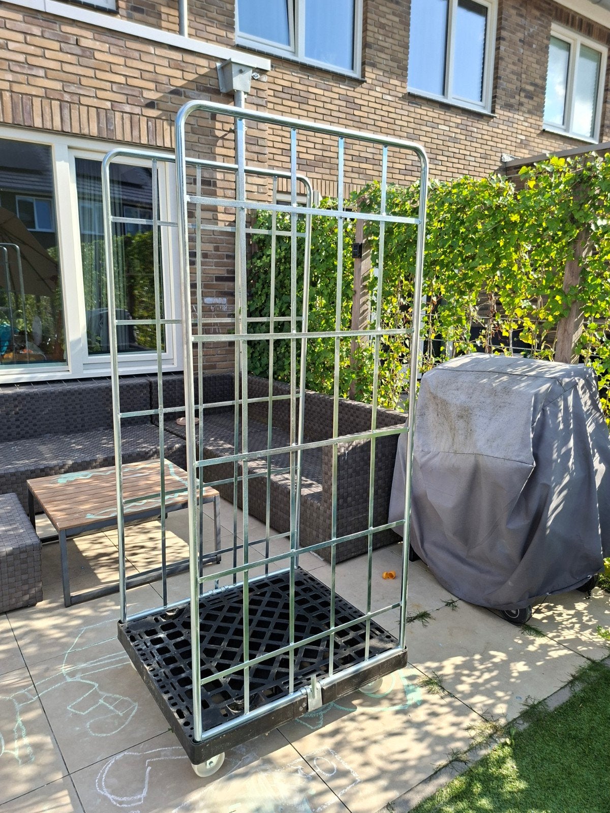 Complete rolcontainer / Deense kar – 2 hoge en 2 lage zijhek, 100 liter of meer, Ophalen, Zo goed als nieuw, Transportkar