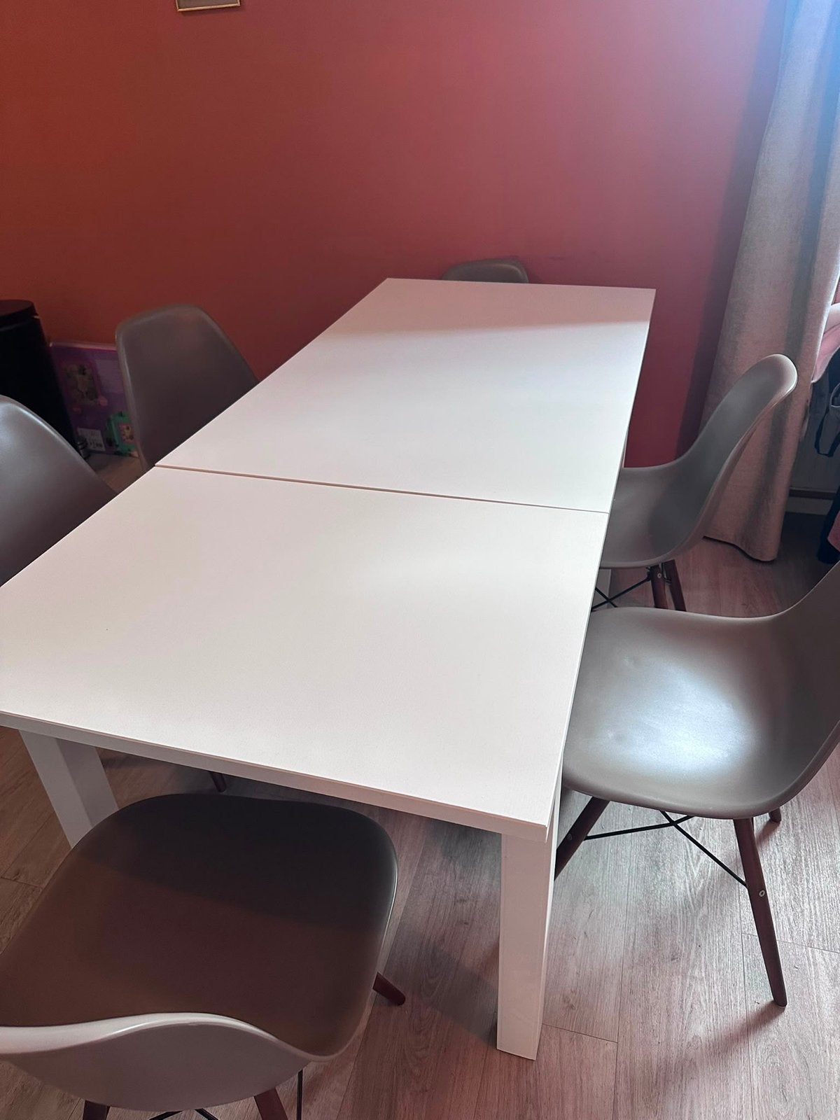 IKEA NÄSINGE 1 jaar oud! Uitschuifbare eettafel wit, Huis en Inrichting, Tafels | Eettafels, Gebruikt, 50 tot 100 cm, 150 tot 200 cm