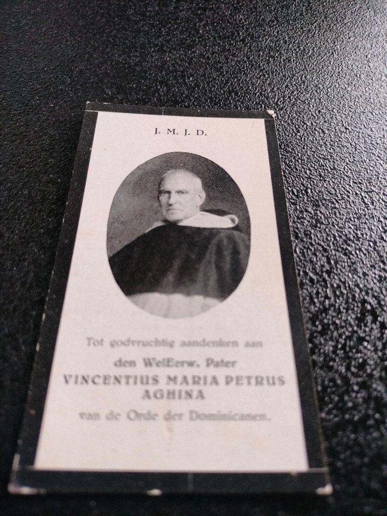Bidprentje Kapelaan Aghina Huissen Nijmegen Schiedam, Ophalen of Verzenden, Rouwkaart
