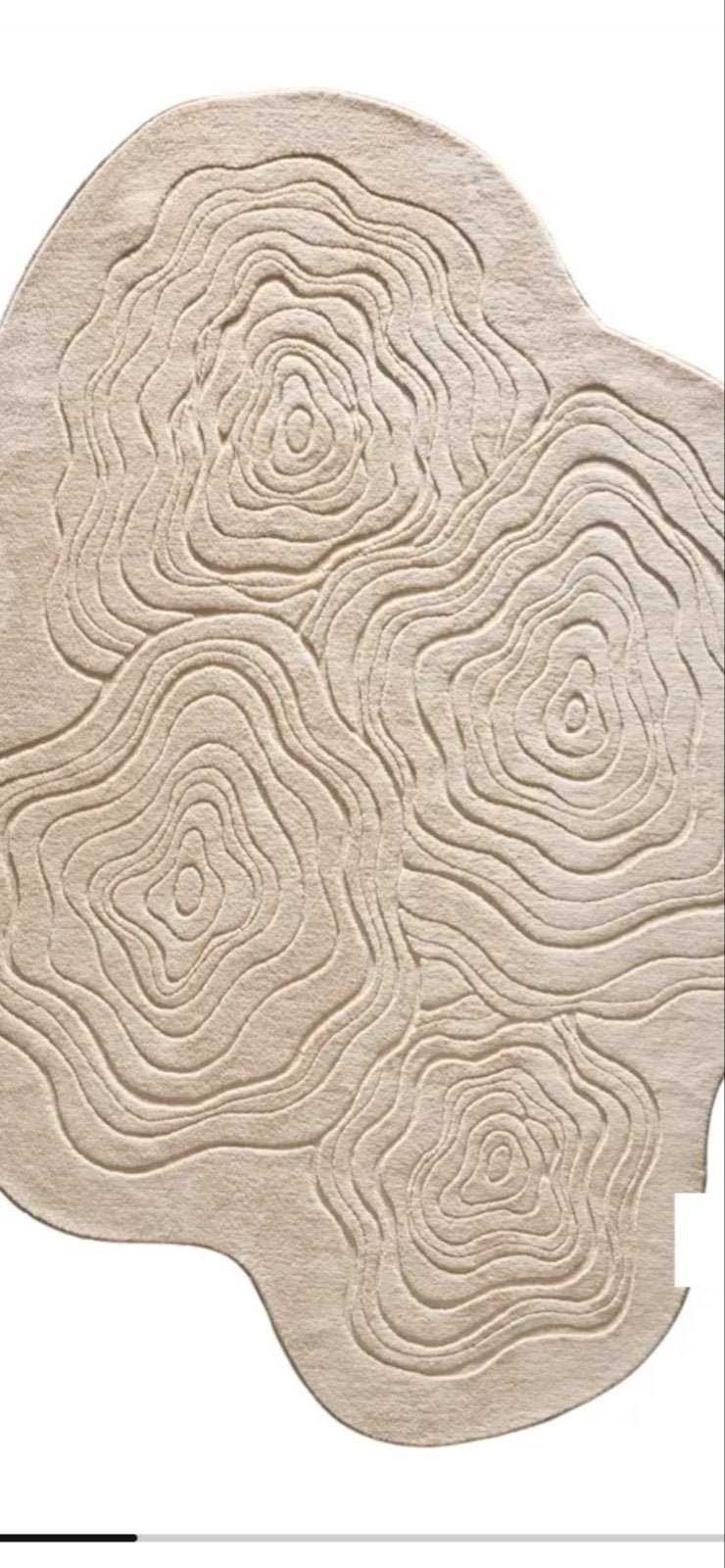 Organisch modern vloerkleed - Nieuw (270x200 cm), Huis en Inrichting, Ophalen, Beige, Nieuw, 200 cm of meer